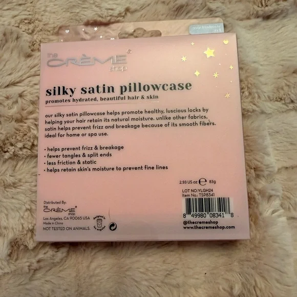 The Crème Shop Silky Satin Pillowcase - Blush Constellation - Picture 3 of 3